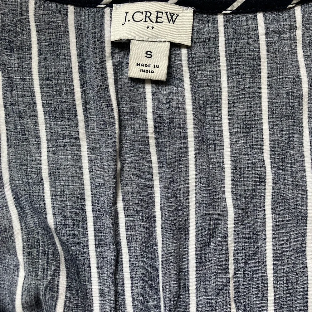J‎ crew Navy Stripe Viscose Tank loose and flattering